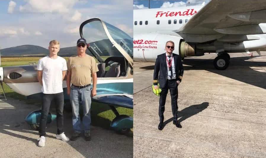 Koláž študentov a pilotov Future Fly - dolný rad