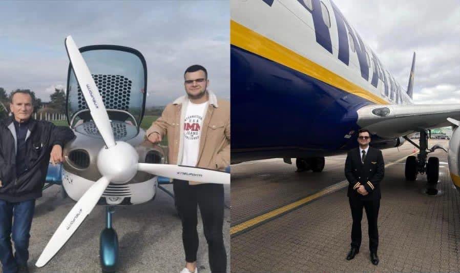 Koláž študentov a pilotov Future Fly - horný rad
